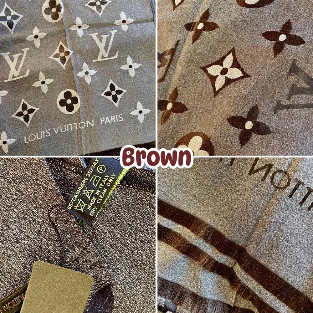 LV Monogram Cashmere Silk Blend Scarf - Picture 8 of 10